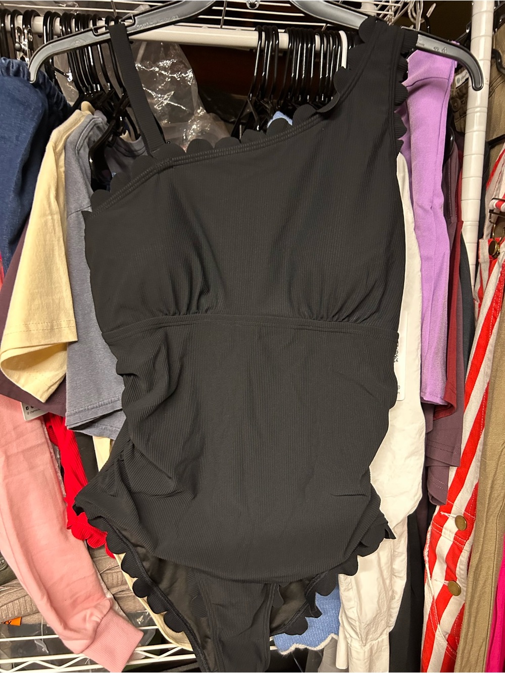 One-Shoulder Black Women’s Swimsuit - Brand Unspecified